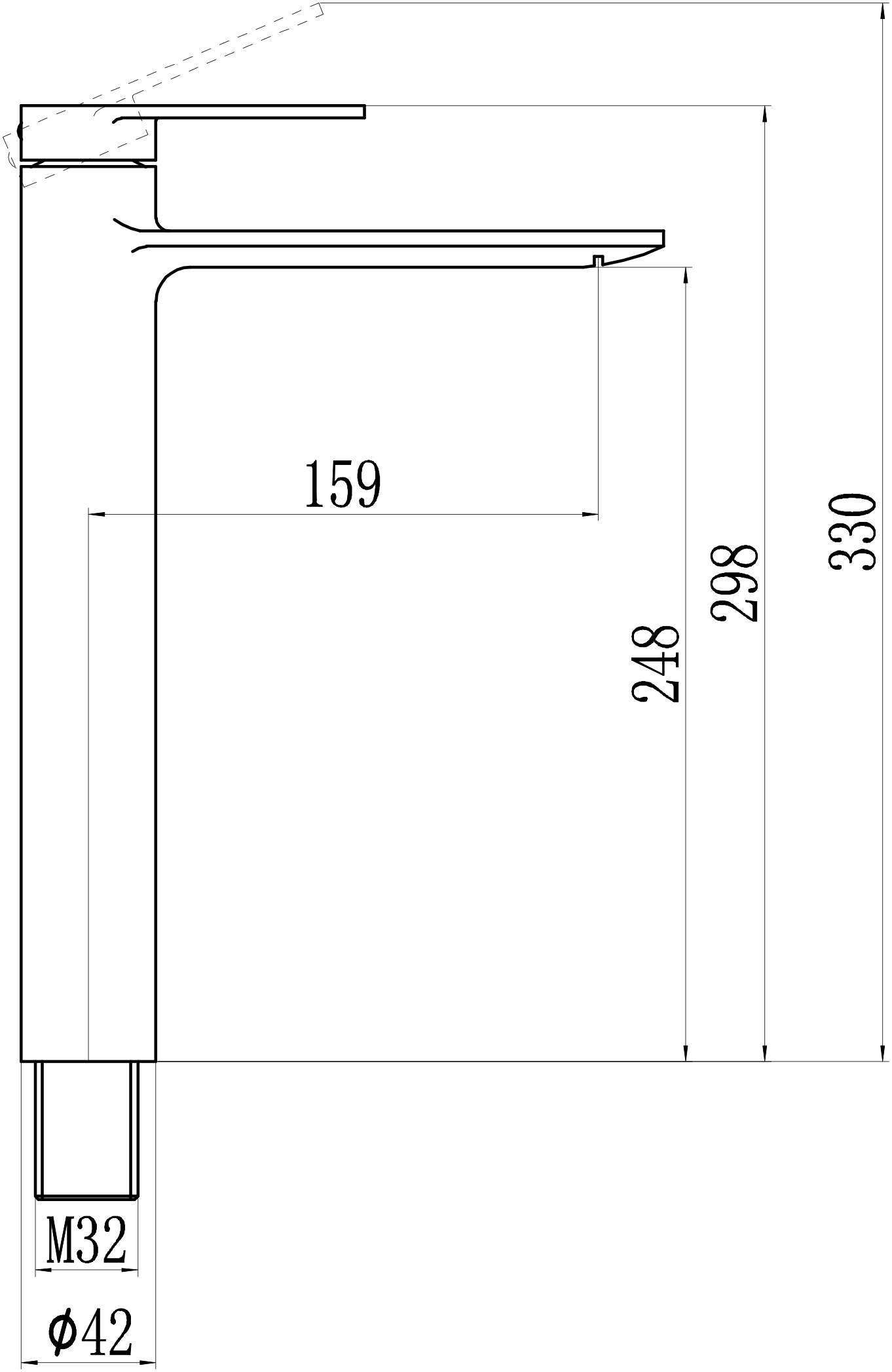 Смеситель для раковины Savol S-601811G хром