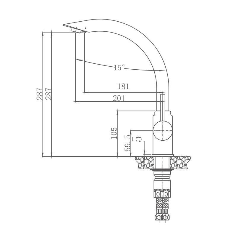 Смеситель для кухни Haiba HB70304