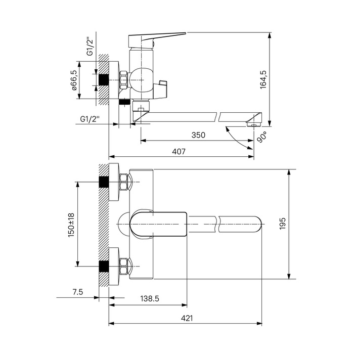 Универсальный смеситель IDDIS Bridge BRDSB02i10WA