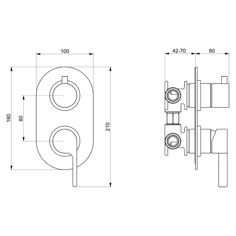 Смеситель для ванны с душем Webert DoReMi DR860101015 С ВНУТРЕННЕЙ ЧАСТЬЮ, хром