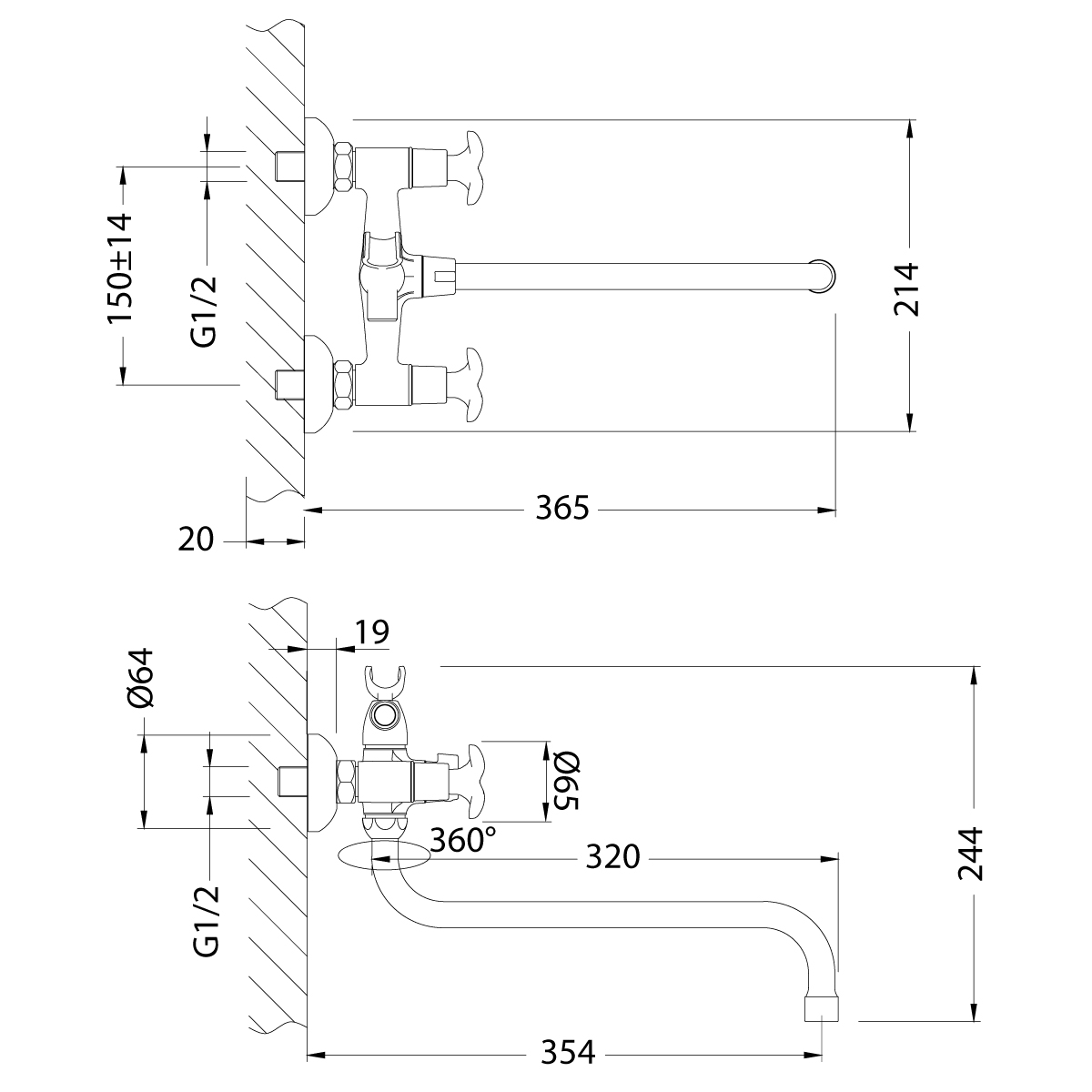 Универсальный смеситель Lemark Flora LM0151C