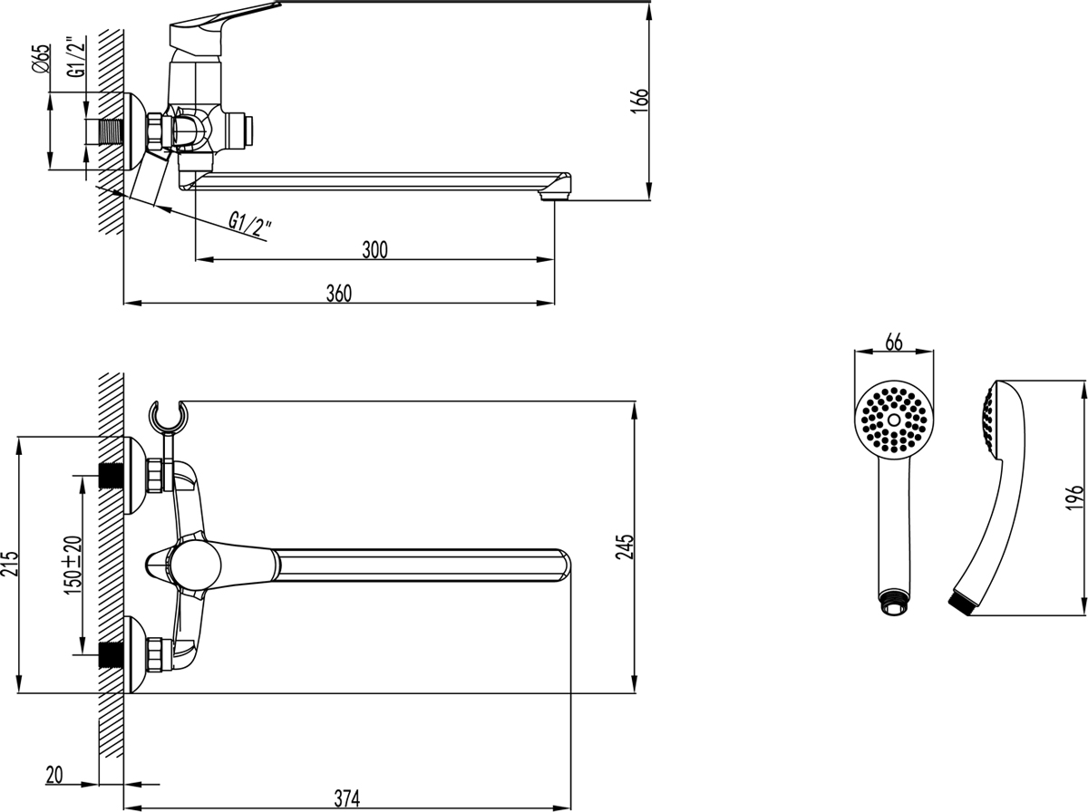 Универсальный смеситель Lemark Partner LM6557C