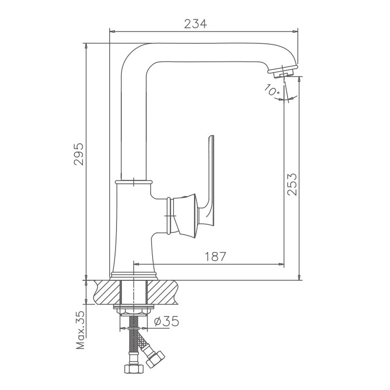 Смеситель для кухни Haiba HB181-5 HB70181-5