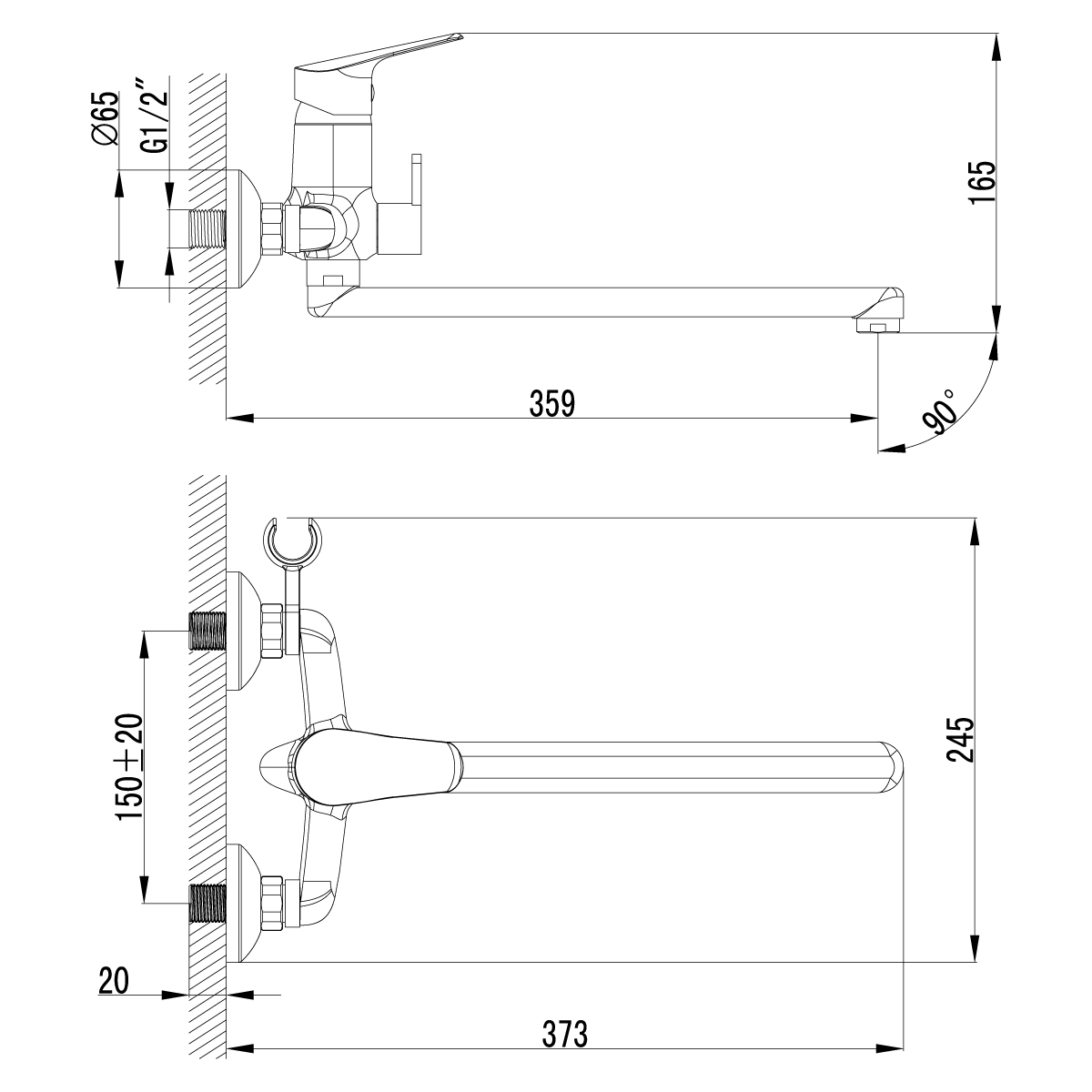 Универсальный смеситель Lemark Partner LM6551C