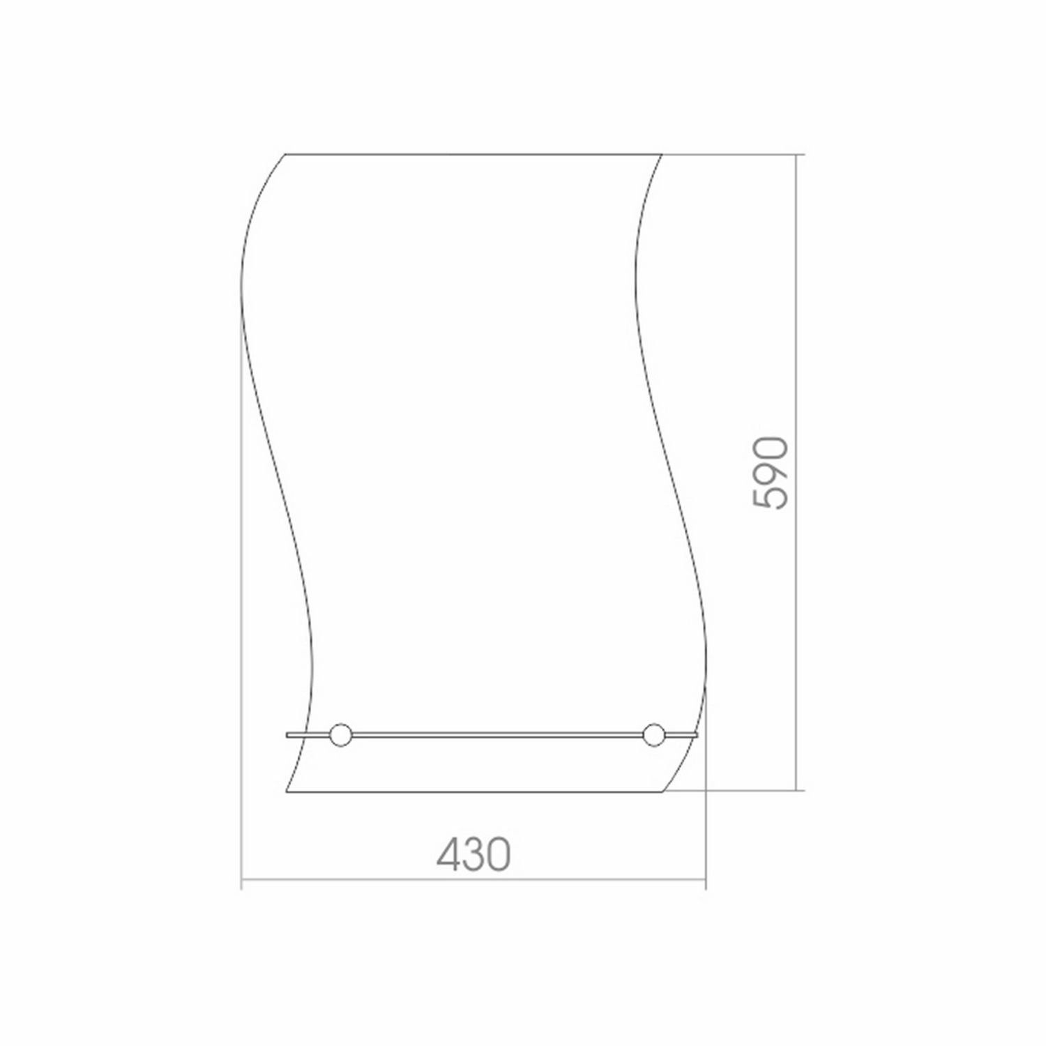 Зеркало Mixline Комфорт Волна 43 с полкой