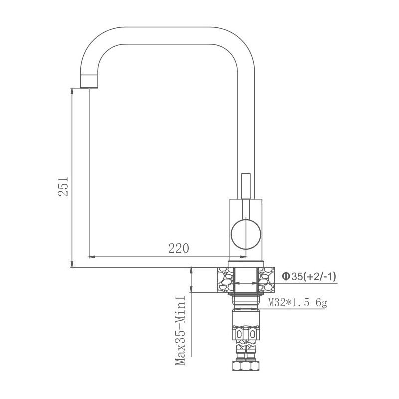 Смеситель для кухни Haiba HB71304-4