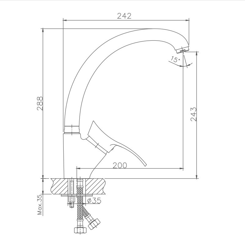 Смеситель для кухни Haiba HB01 HB4101