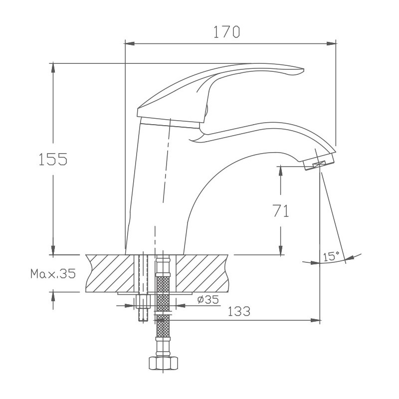 Смеситель для раковины Haiba HB21 HB1021