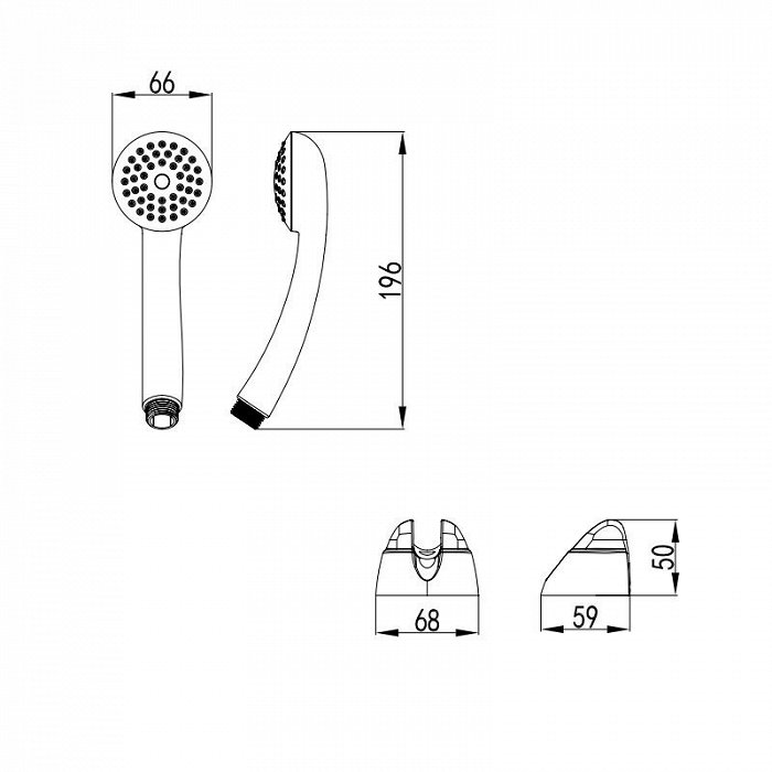 Душевой гарнитур Milardo 3301F68M16