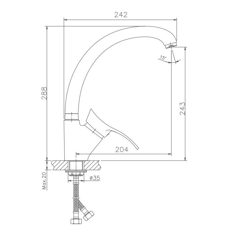 Смеситель для кухни Haiba HB01-2 HB4101-2