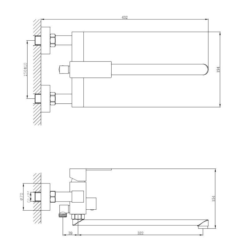 Универсальный смеситель Haiba HB22803-7