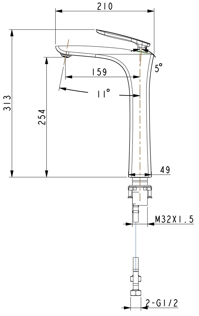 Смеситель для раковины Timo Helmi 4011/03F