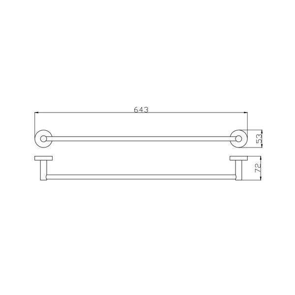 Полотенцедержатель Rav Slezak Colorado COA0701/60 хром, 65 см