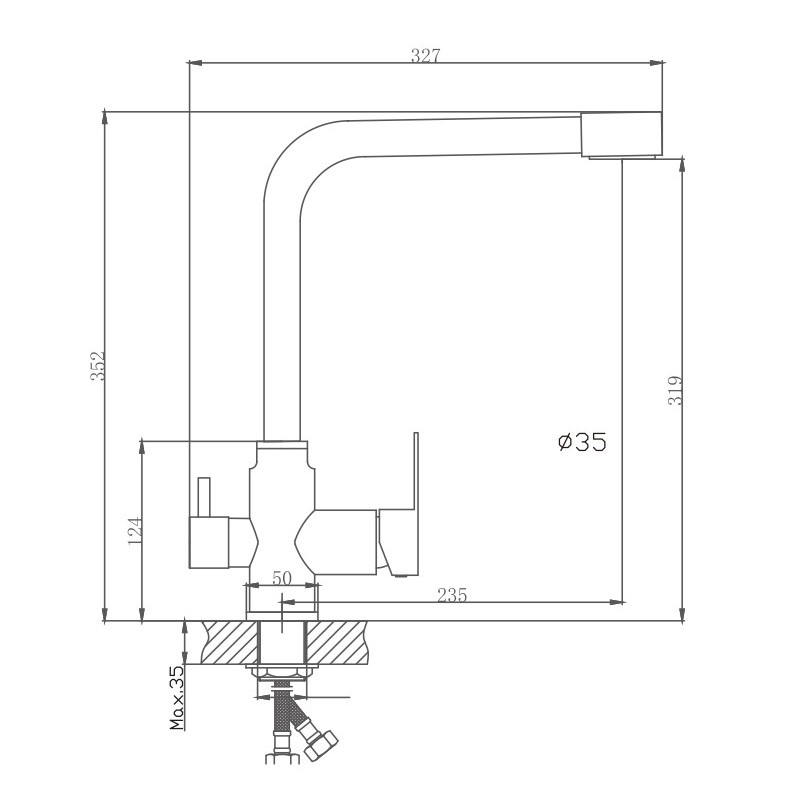 Смеситель для кухни Haiba HB802 HB76802