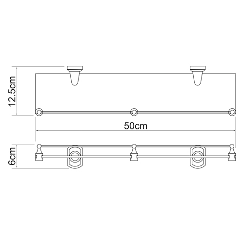 Полка Wasserkraft Oder K-3044 с бортиком