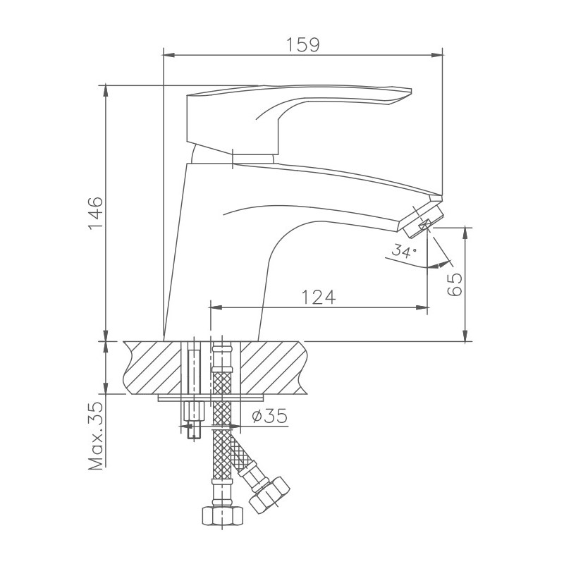 Смеситель для раковины Haiba HB66 HB1066