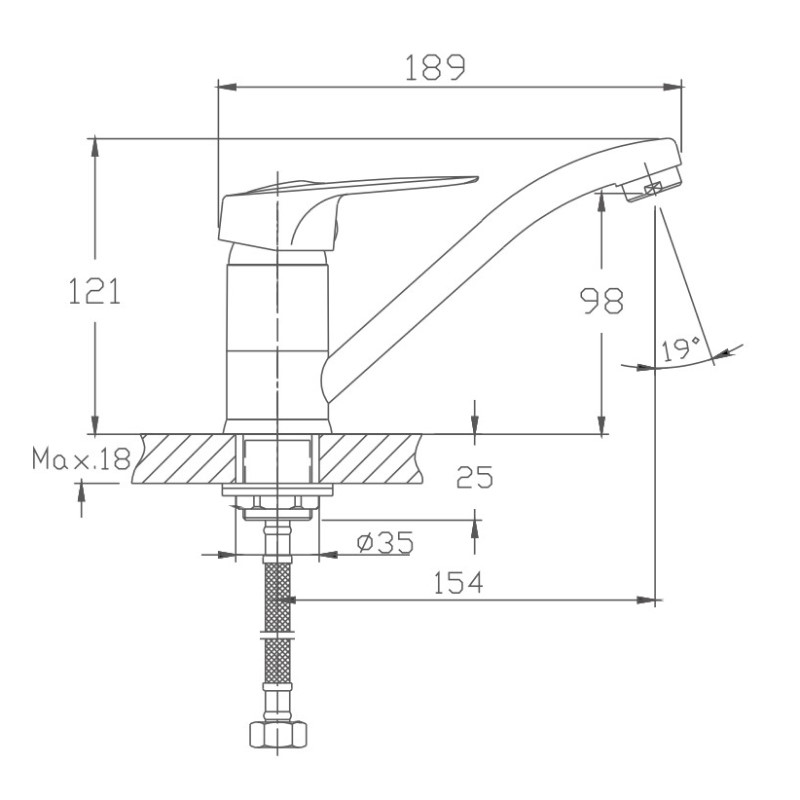 Смеситель для кухни Haiba HB37 HB4537-2