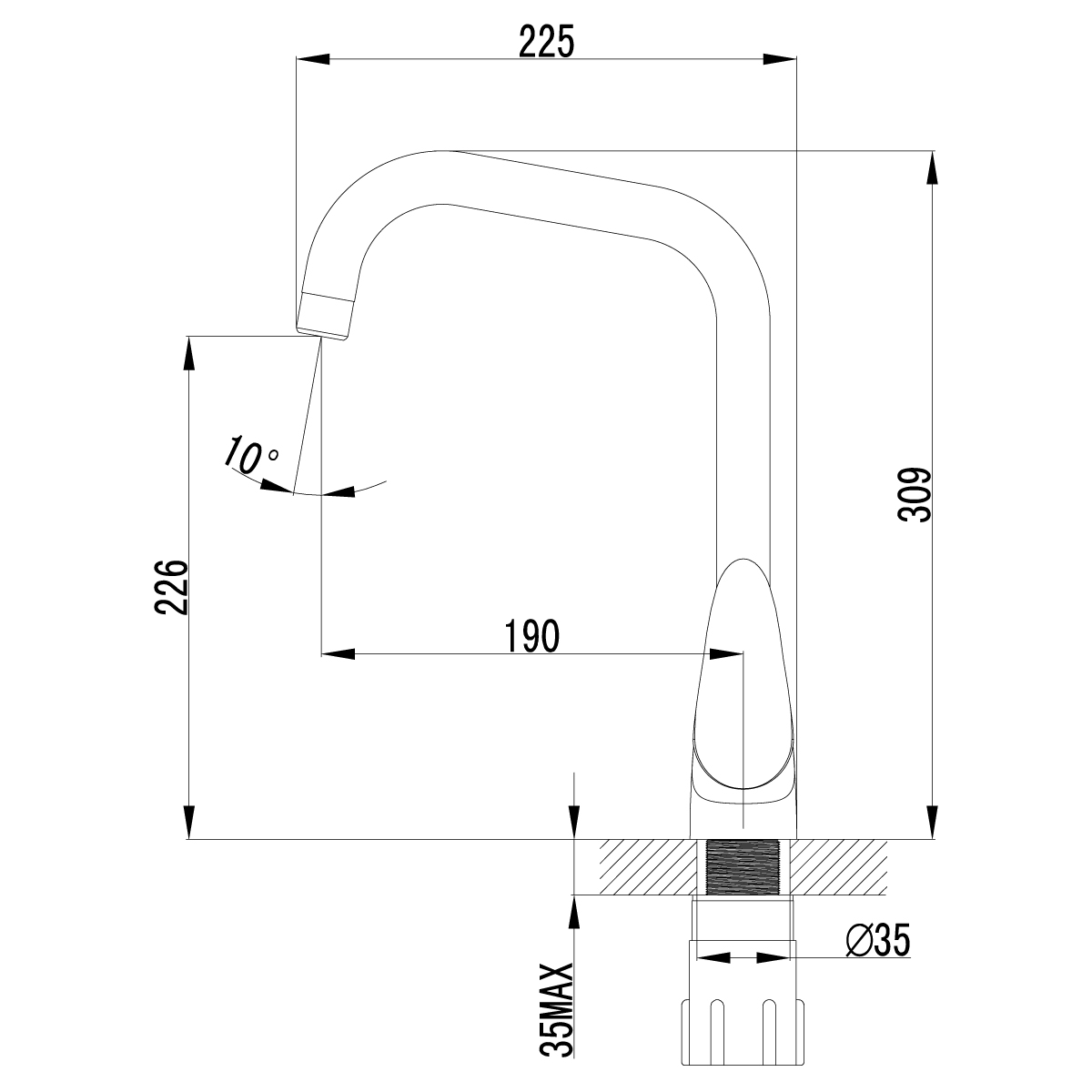 Смеситель для кухни Lemark Pramen LM3355C