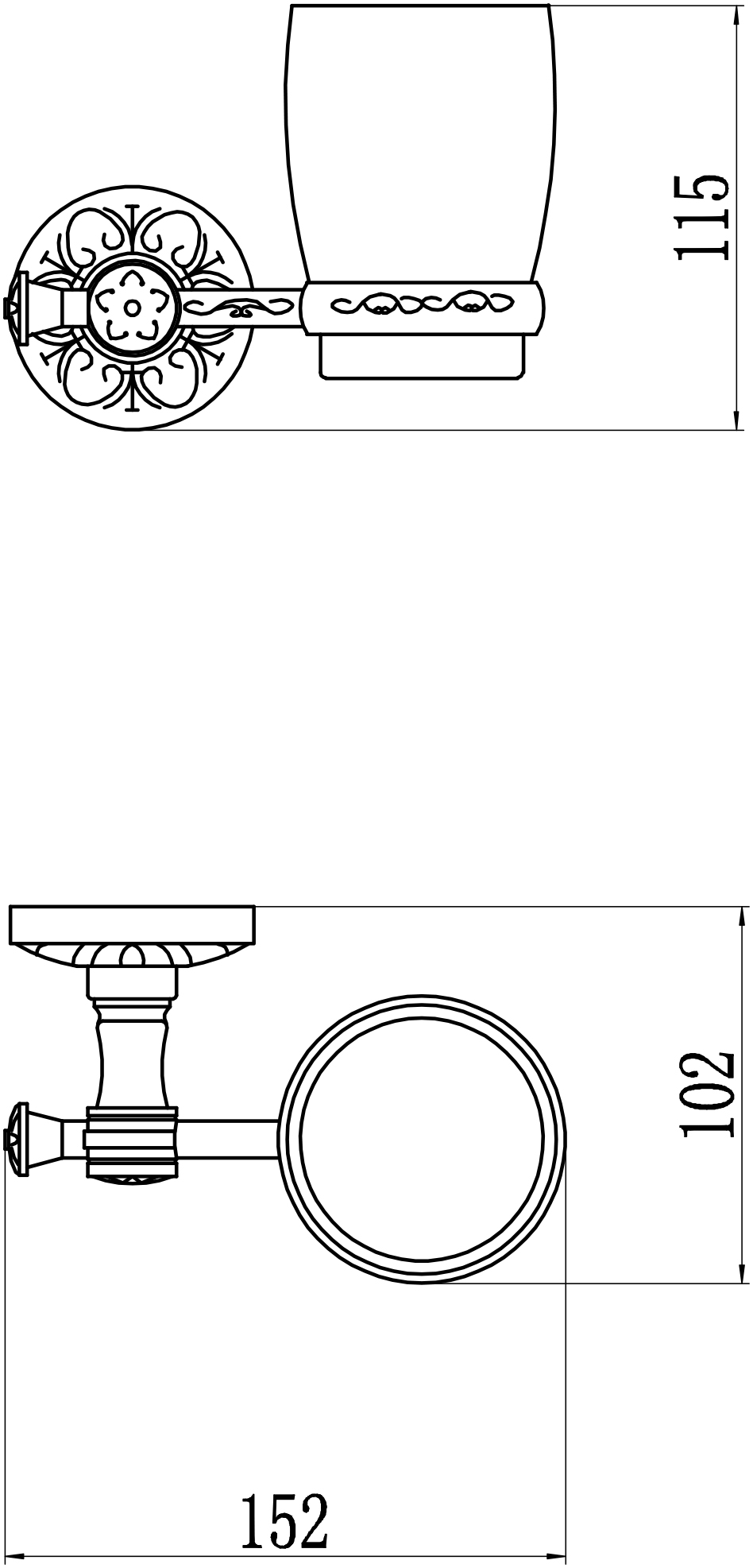 Стакан Savol 58 а S-005858A хром