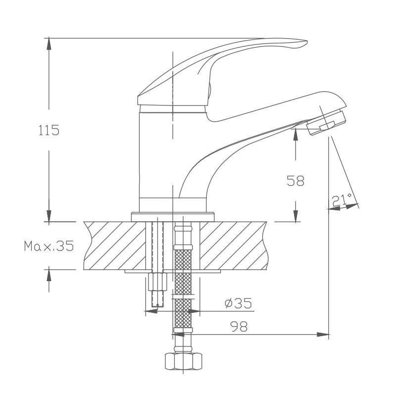 Смеситель для раковины Haiba HB36 HB1036