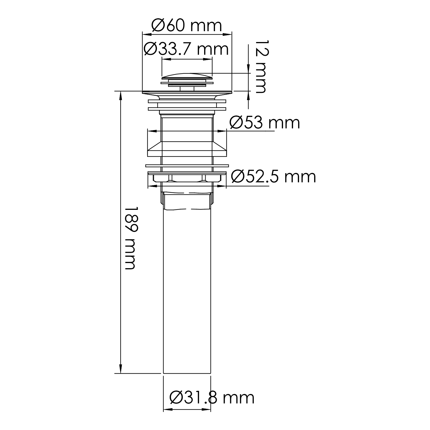 Донный клапан для раковины Wasserkraft A251