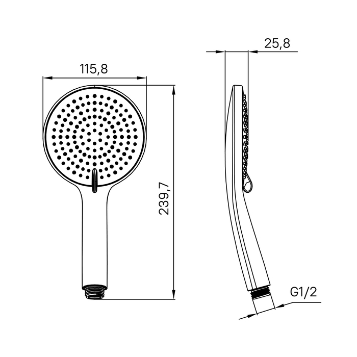 Душевая лейка IDDIS Optima Home OPH3F0Bi18 черная матовая