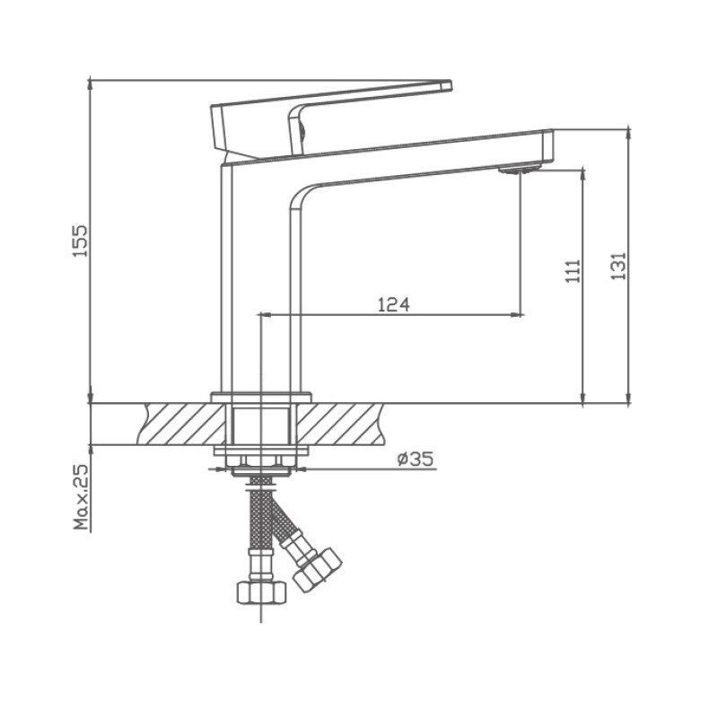 Смеситель для раковины Haiba HB615-7 HB10615-7