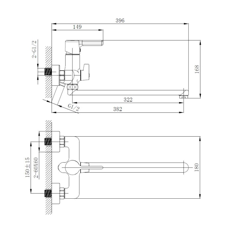 Универсальный смеситель Haiba HB22814