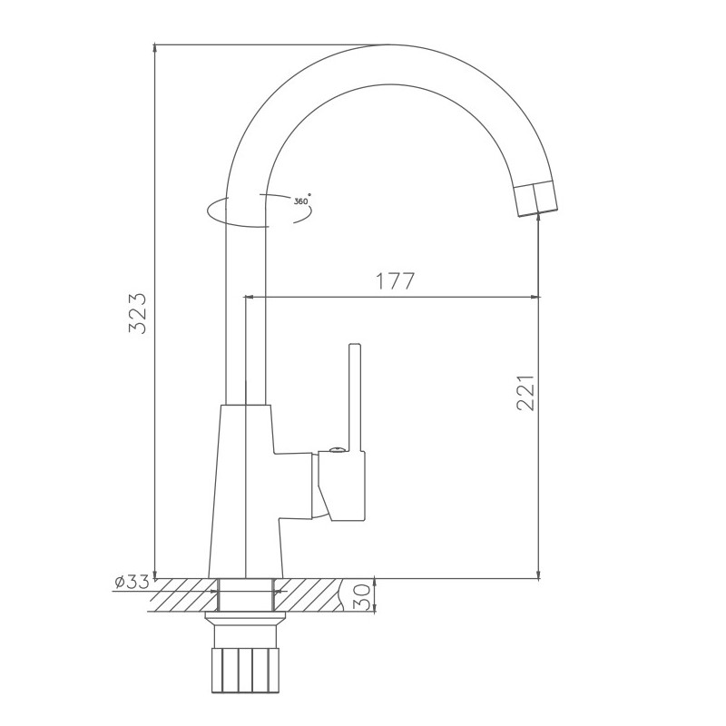 Смеситель для кухни Haiba HB70074