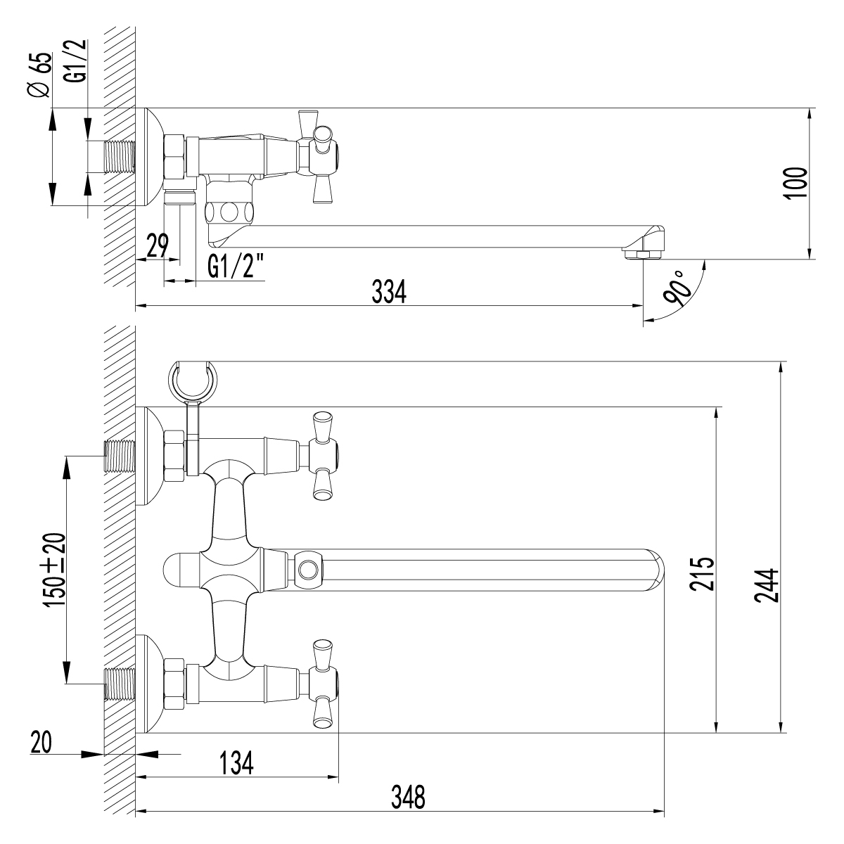 Универсальный смеситель Lemark Contour LM7451C