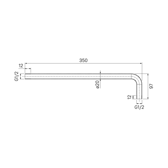 Кронштейн для верхнего душа IDDIS 001BB35i61