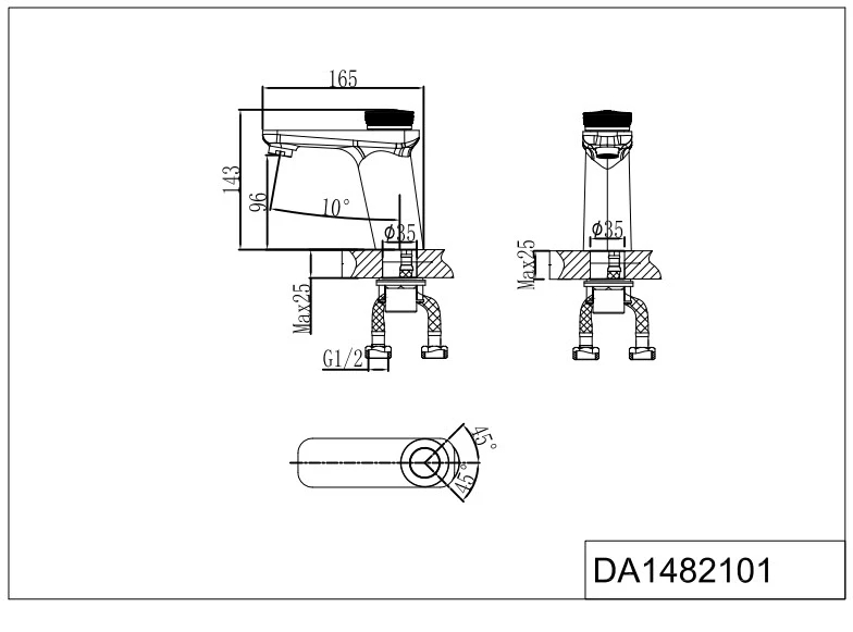 Смеситель для раковины D&K Bayern Alfeld DA1482101