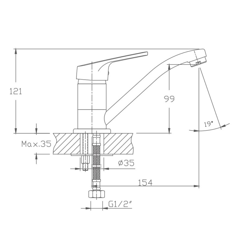 Смеситель для кухни Haiba HB16 HB4516