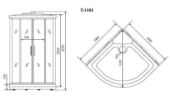 Душевая кабина Timo Comfort T-8801F