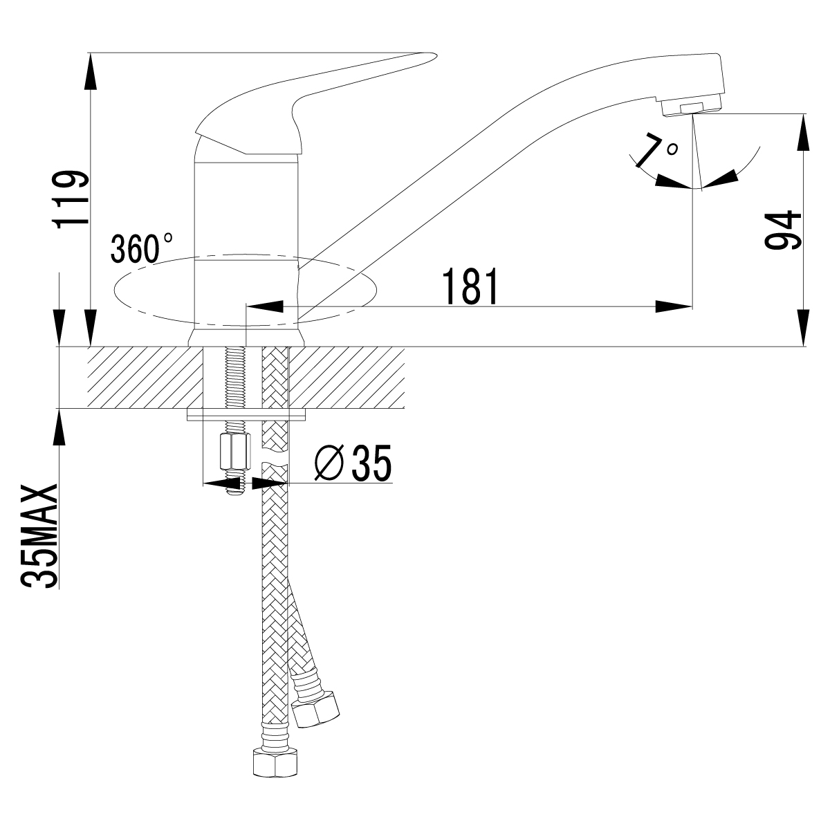 Смеситель для кухни Lemark plus Advance LM1204C