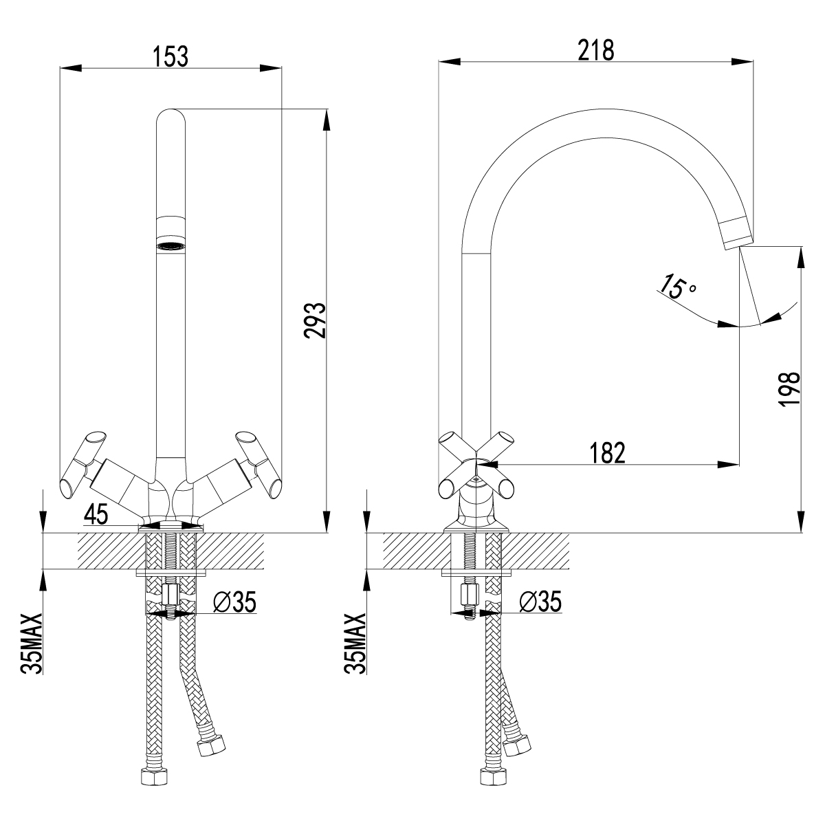 Смеситель для кухни Lemark Practica LM7504C