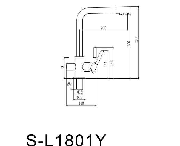 Смеситель для кухни Savol S-L1801Q