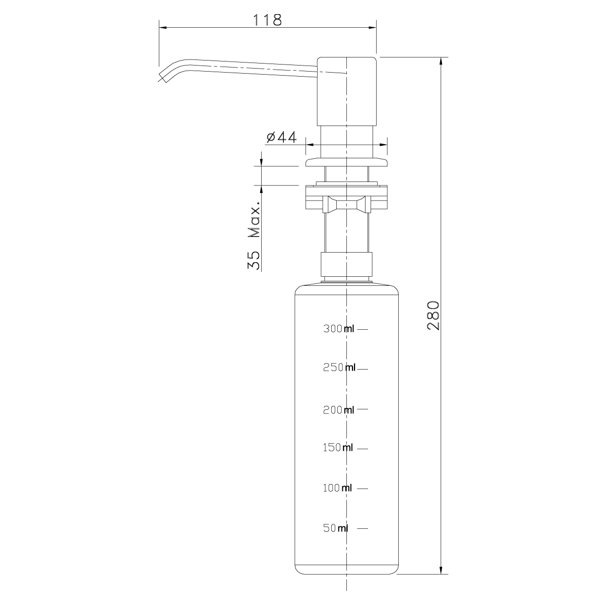 Дозатор для кухонной мойки Lemark Expert LM8201S