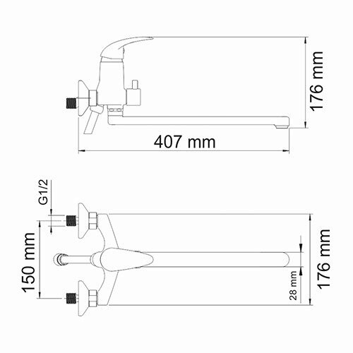 Универсальный смеситель Wasserkraft Isen 2602L