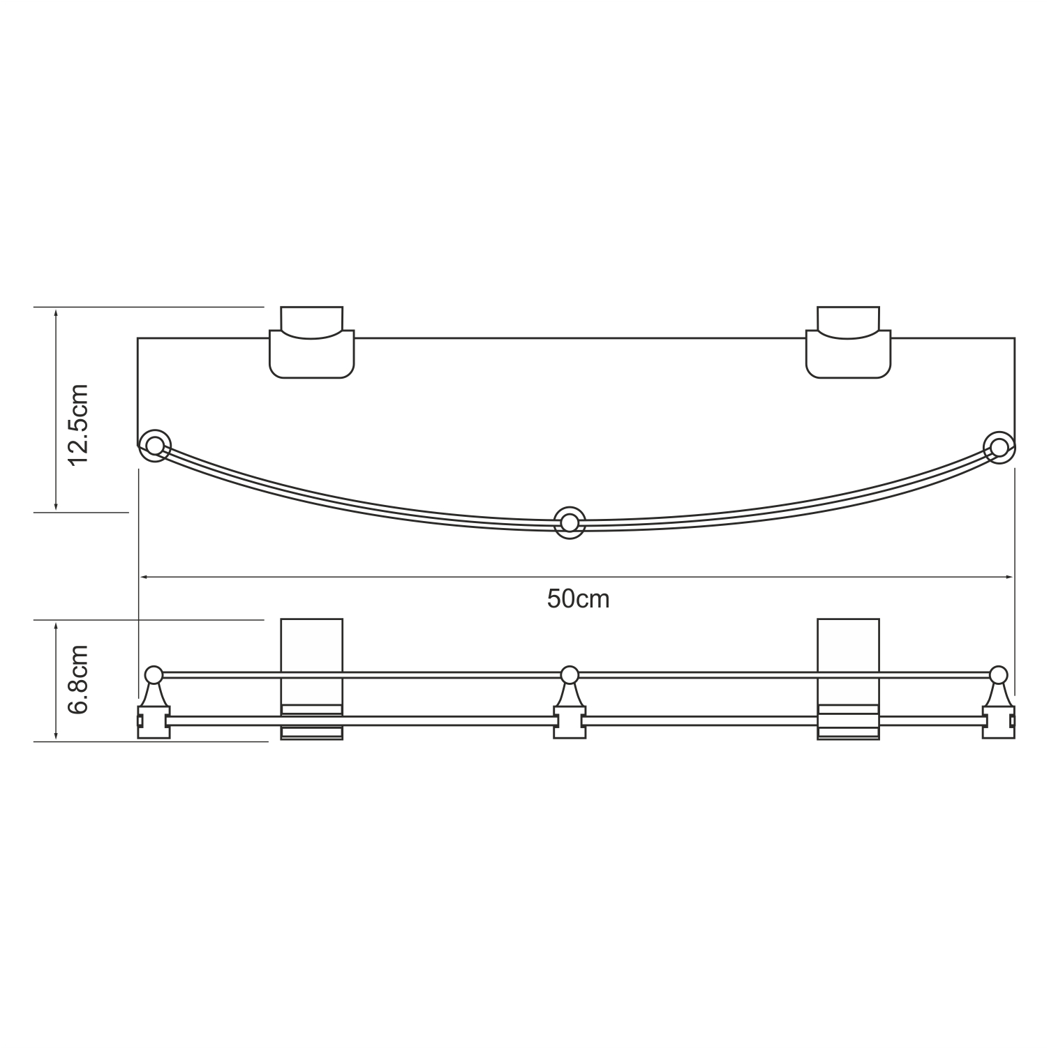 Полка Wasserkraft Leine White K-5044WHITE