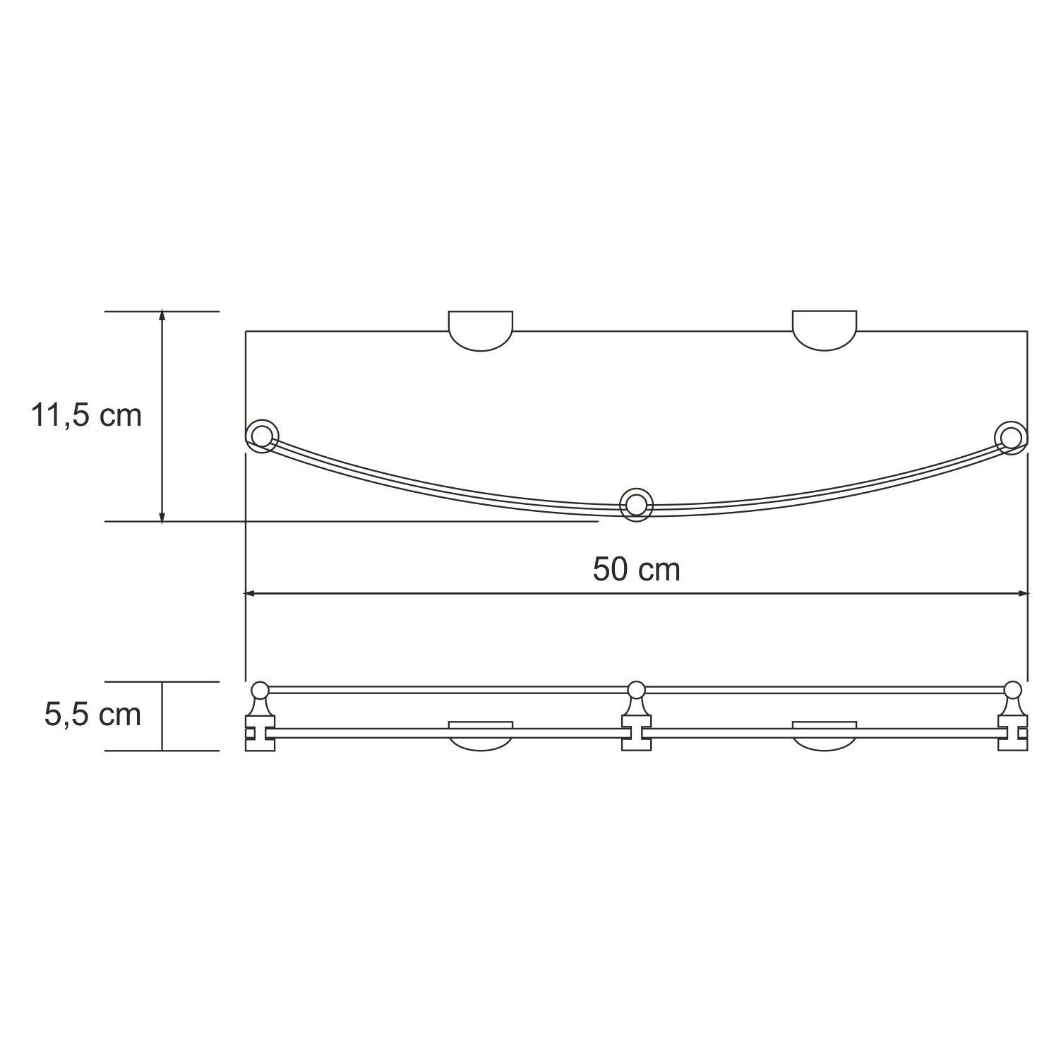 Полка Wasserkraft Kammel K-8344 с бортиком