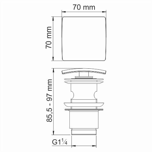 Донный клапан для раковины Wasserkraft Glan A166