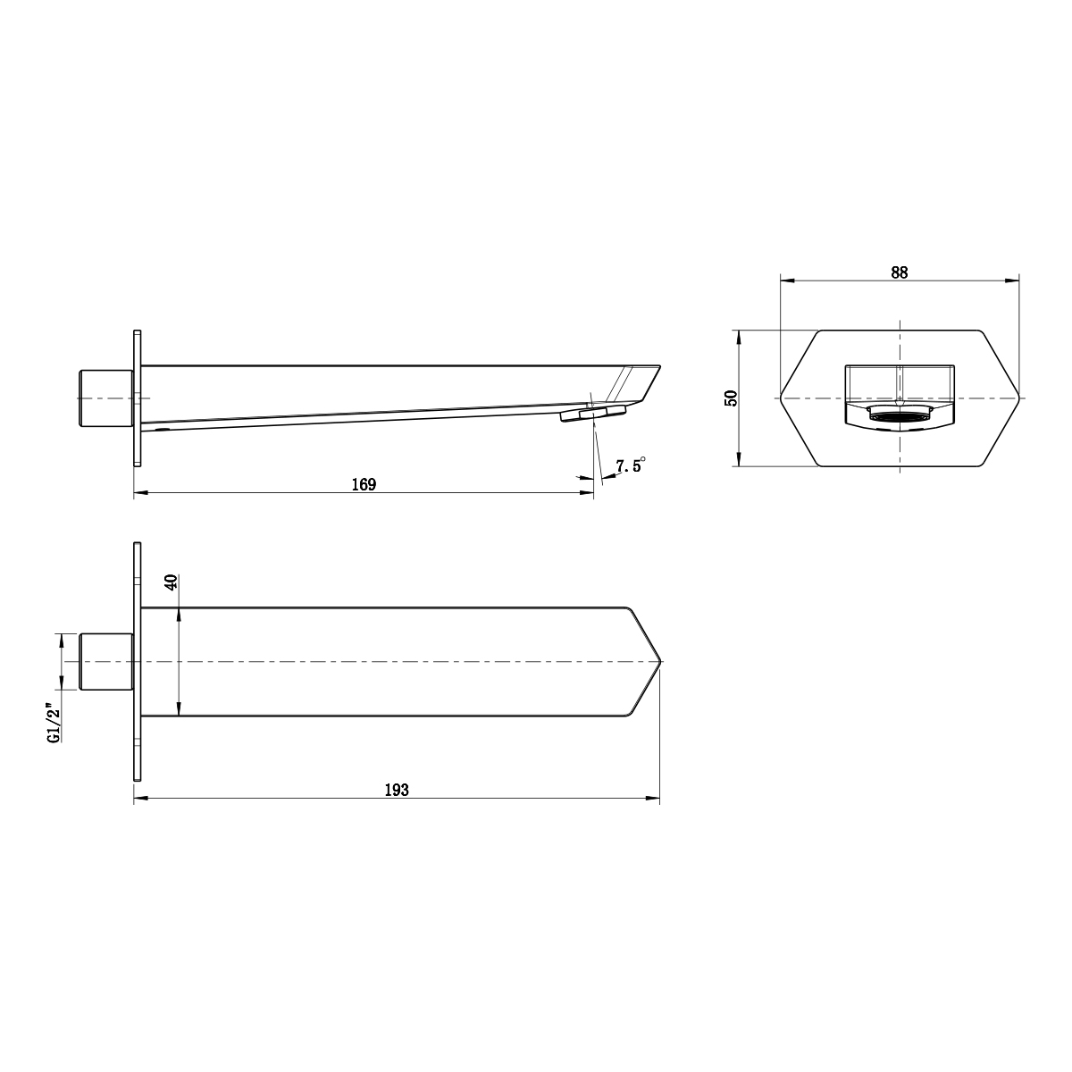 Излив Lemark LM3981C для ванны