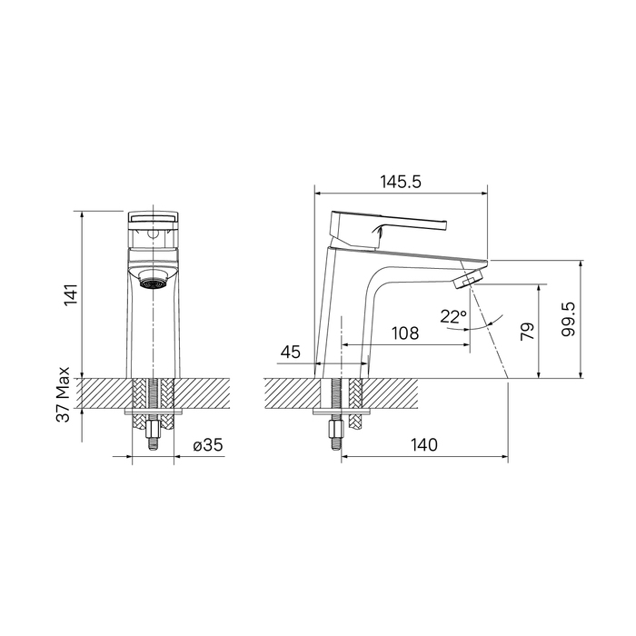 Смеситель для раковины IDDIS Bild BILSB00i01