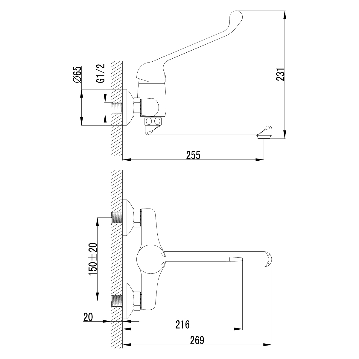 Смеситель для раковины Lemark Project LM4611C