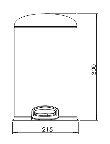 Мусорное ведро Java S-885-5Q 5 л, графит