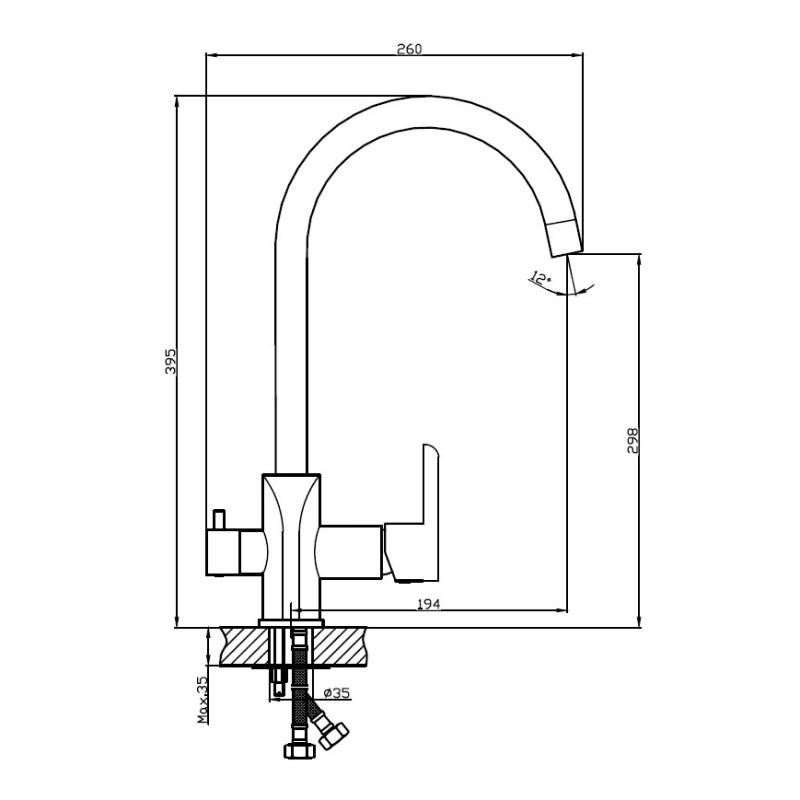 Смеситель для кухни Haiba HB805-7 HB76805-7