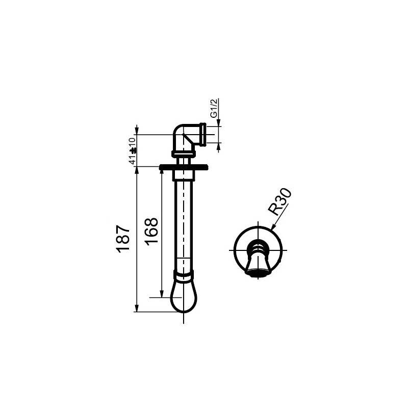 Излив Webert Opera AC0983980 для ванны, розовое золото