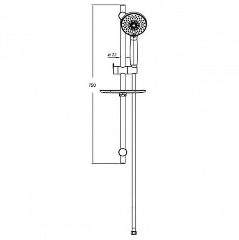 Душевой гарнитур Bravat Waterfall D154CP-2-RUS