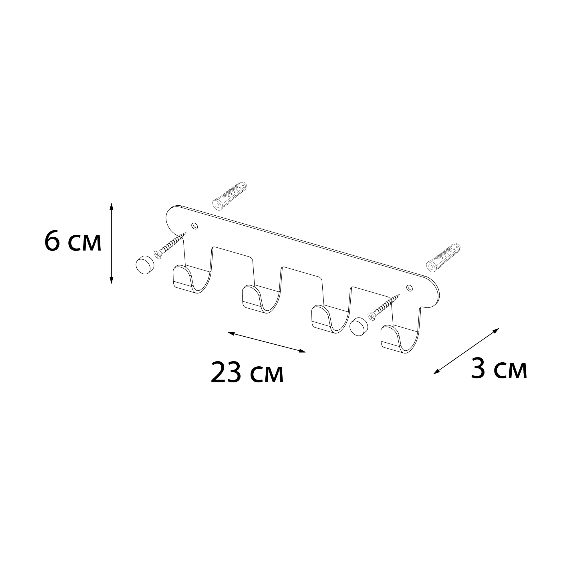 Крючок Fixsen Practica FX-805-4 хром